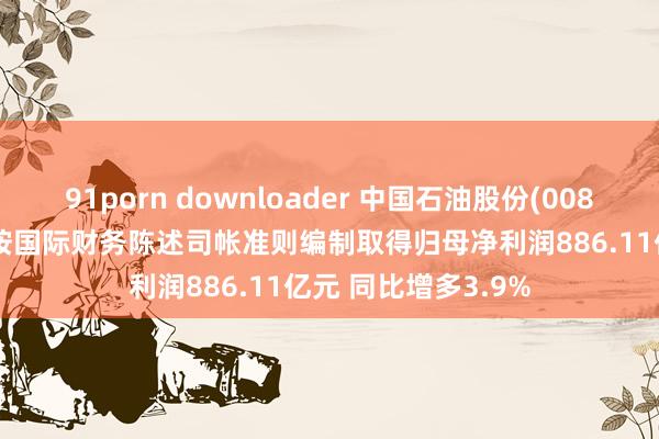 91porn downloader 中国石油股份(00857)发布中期功绩 按国际财务陈述司帐准则编制取得归母净利润886.11亿元 同比增多3.9%