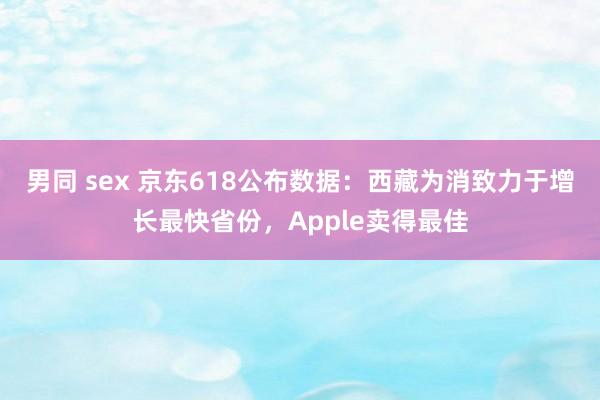 男同 sex 京东618公布数据：西藏为消致力于增长最快省份，Apple卖得最佳